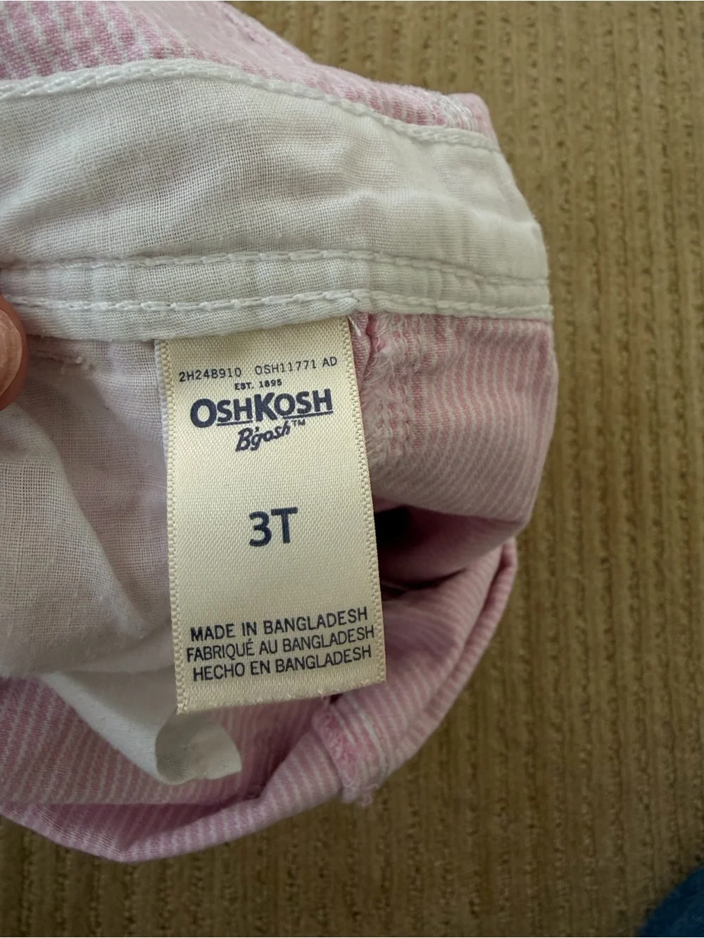 OshKosh B'gosh Pink Corduroy Heart-Pocket Overalls